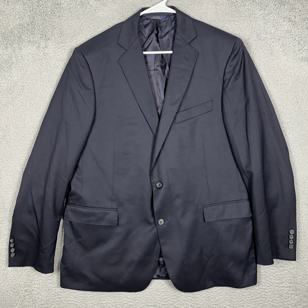 Brooks Brothers Blazer Men 43R 1818 Regent Navy Blue Wool Estrato Sport Coat EUC